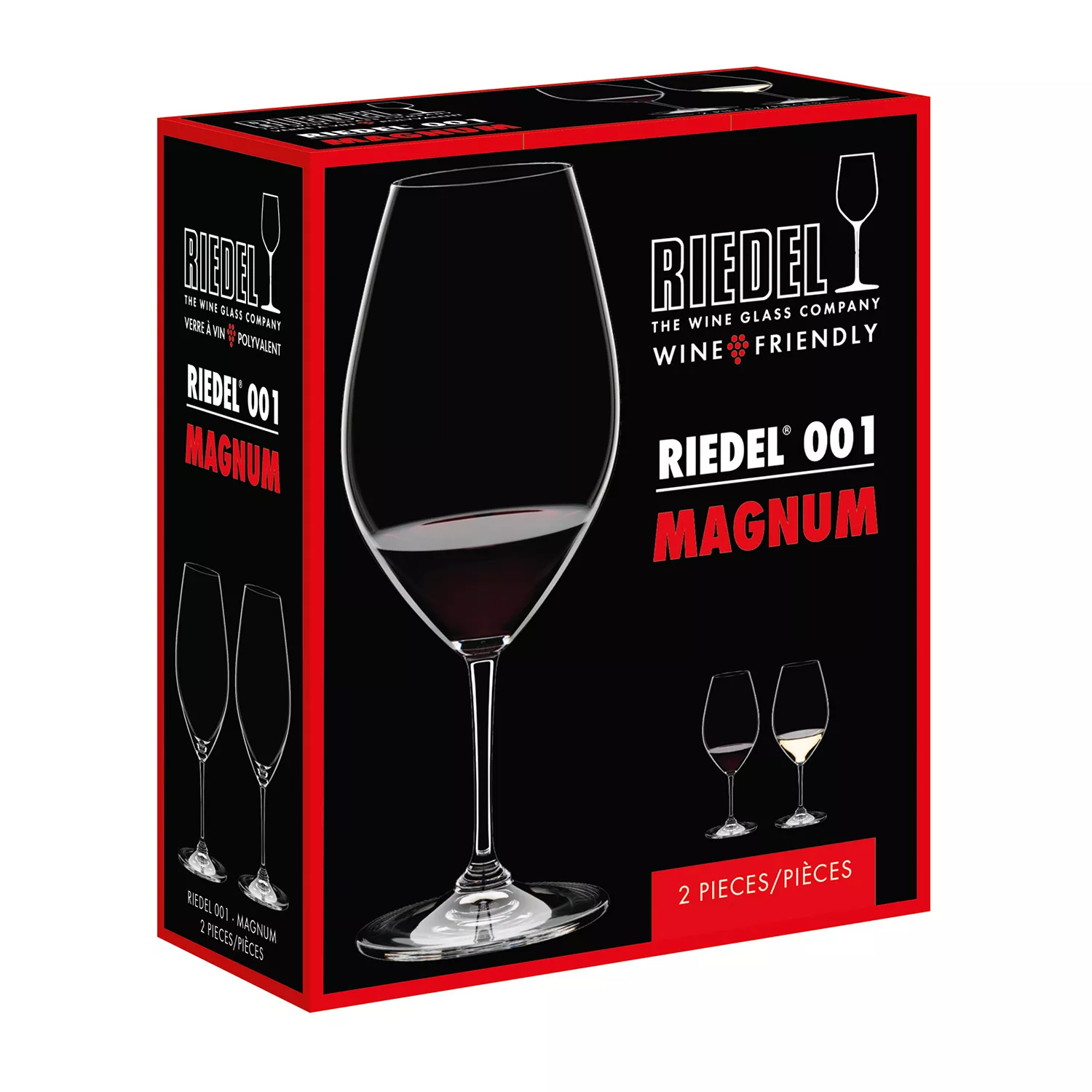 Verres à Vin Riedel Ouverture Magnum - 2 Verres, Cristal Sans Plomb, Pour Grands Rouges