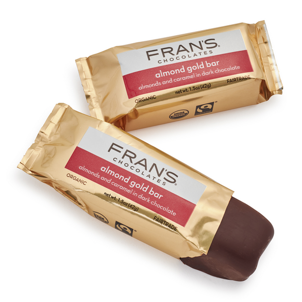 Fran&#8217;s Chocolates Almond Gold Bar