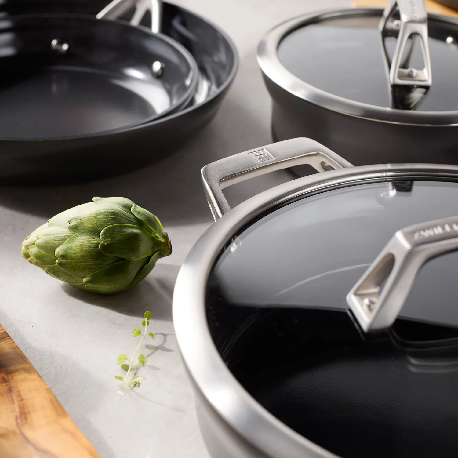 Zwilling Motion Hard-Anonized Ceramic Nonstick 10-Piece Cookware Set
