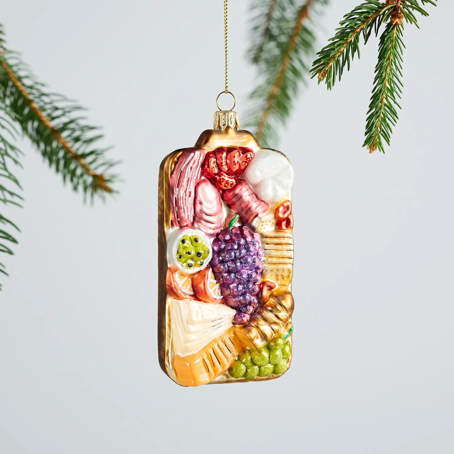 Sur La Table Charcuterie Glass Ornament, 4.33"