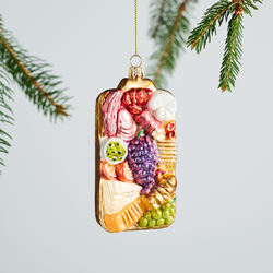 Sur La Table Charcuterie Glass Ornament, 4.33" 