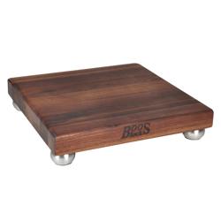 John Boos Walnut Edge-Grain Serving Board w/ Feet, 12" x 12" x 1.5"