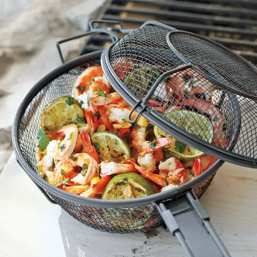 Grilled Shrimp with Lime and Chile-Cilantro Butter