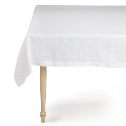 Sur La Table White Linen Tablecloth