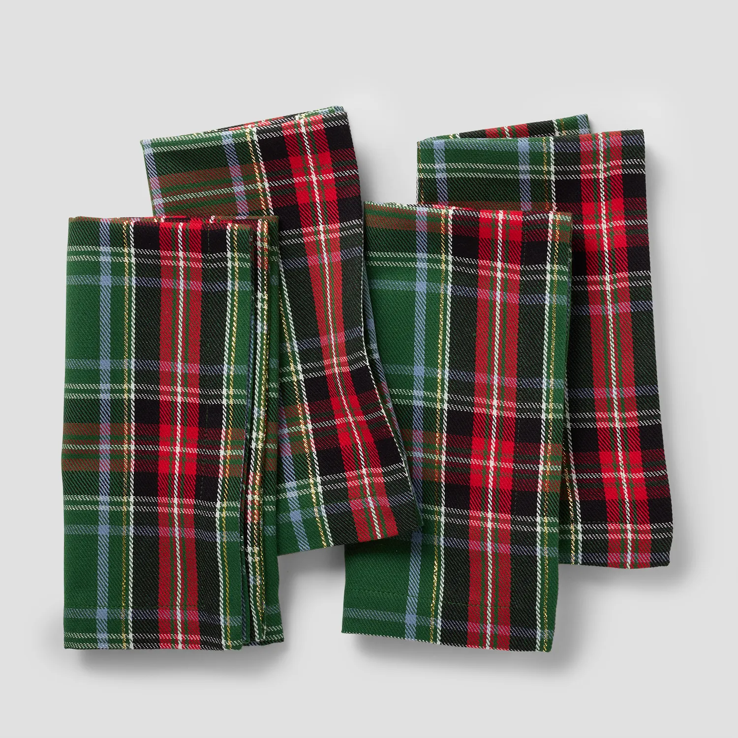 Sur la table Green Plaid Napkins, Set of 4