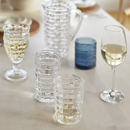 Sur La Table Basketweave Glass Goblet