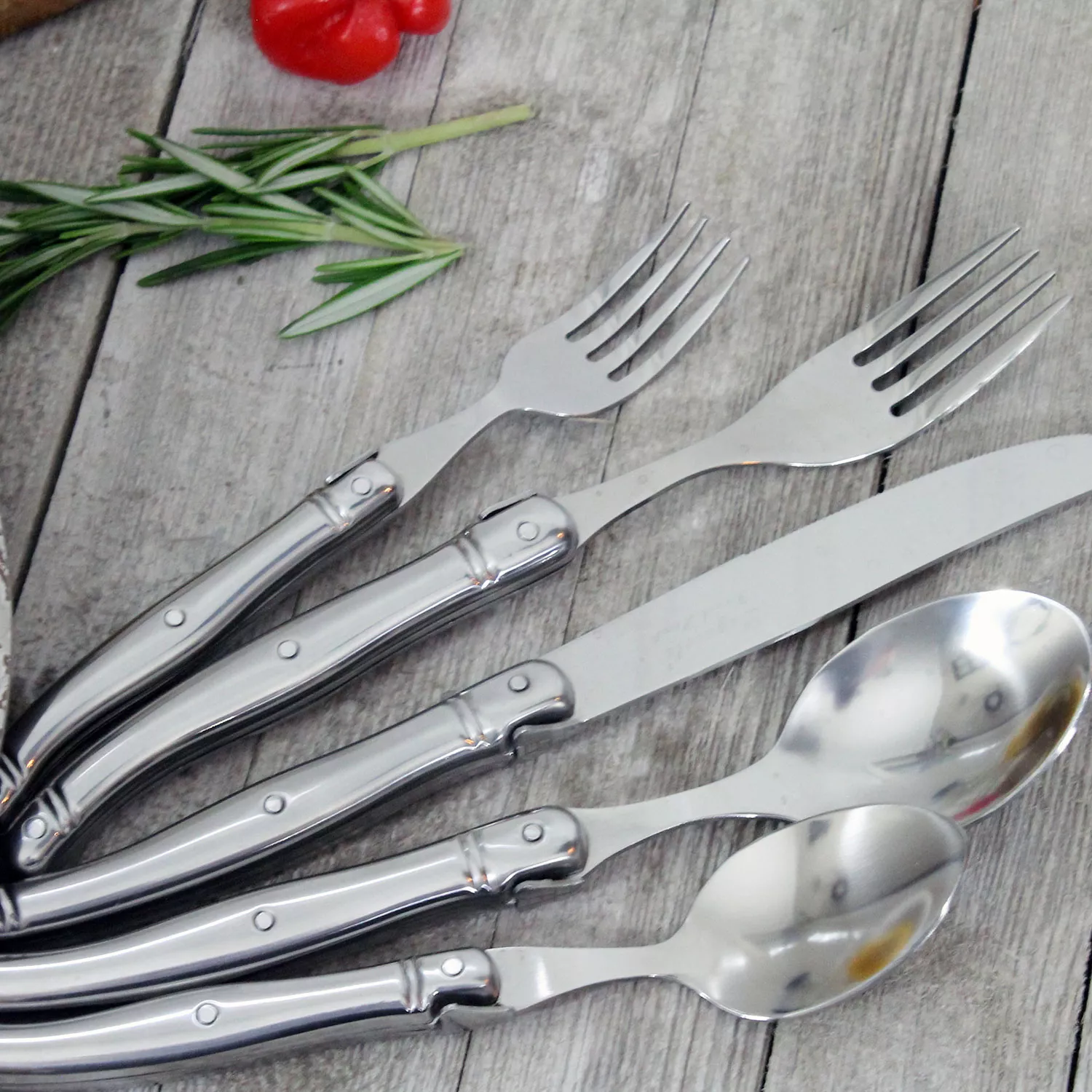 French Home Laguiole Stainless Steel Flatware, 20-Piece Set