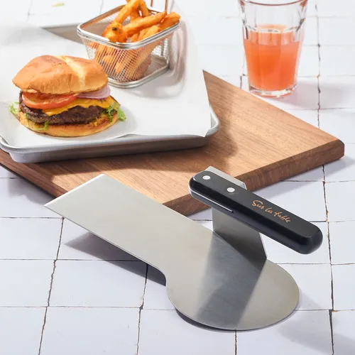 Sur La Table 2-In-1 Stainless Steel Grill Press & Spatula