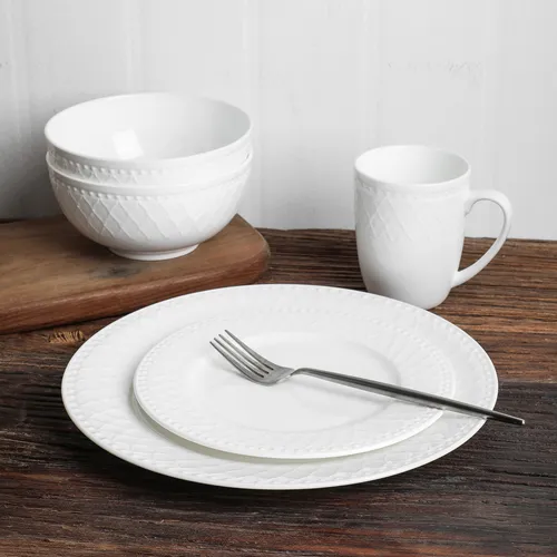 Stone Lain Alexandria Bone China 16-Piece Dinnerware Set