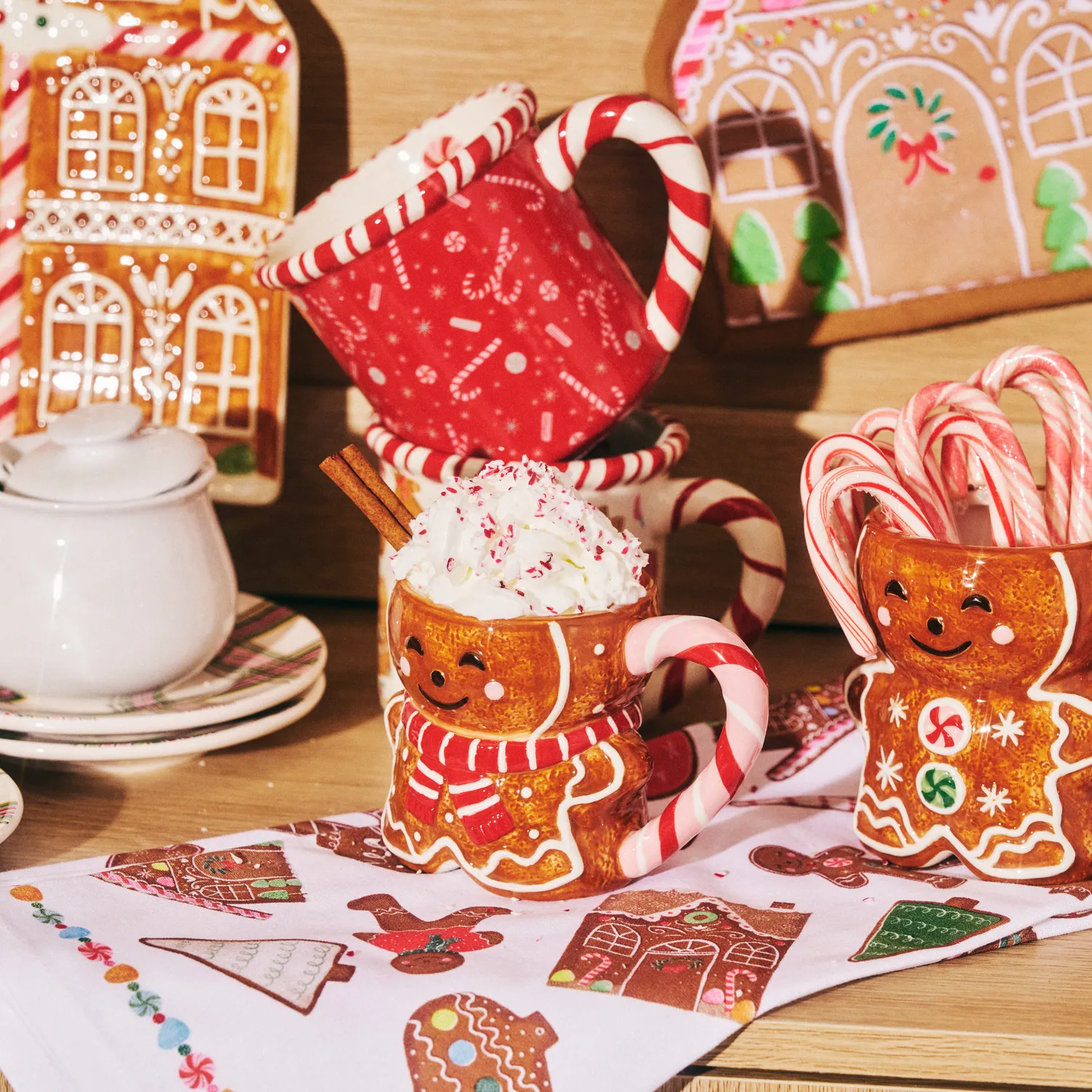 Sur la table Gingerbread Cookies Kitchen Towel