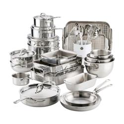 Hestan ProBond Luxe Provisions Stainless Steel 34-Piece Cookware Set