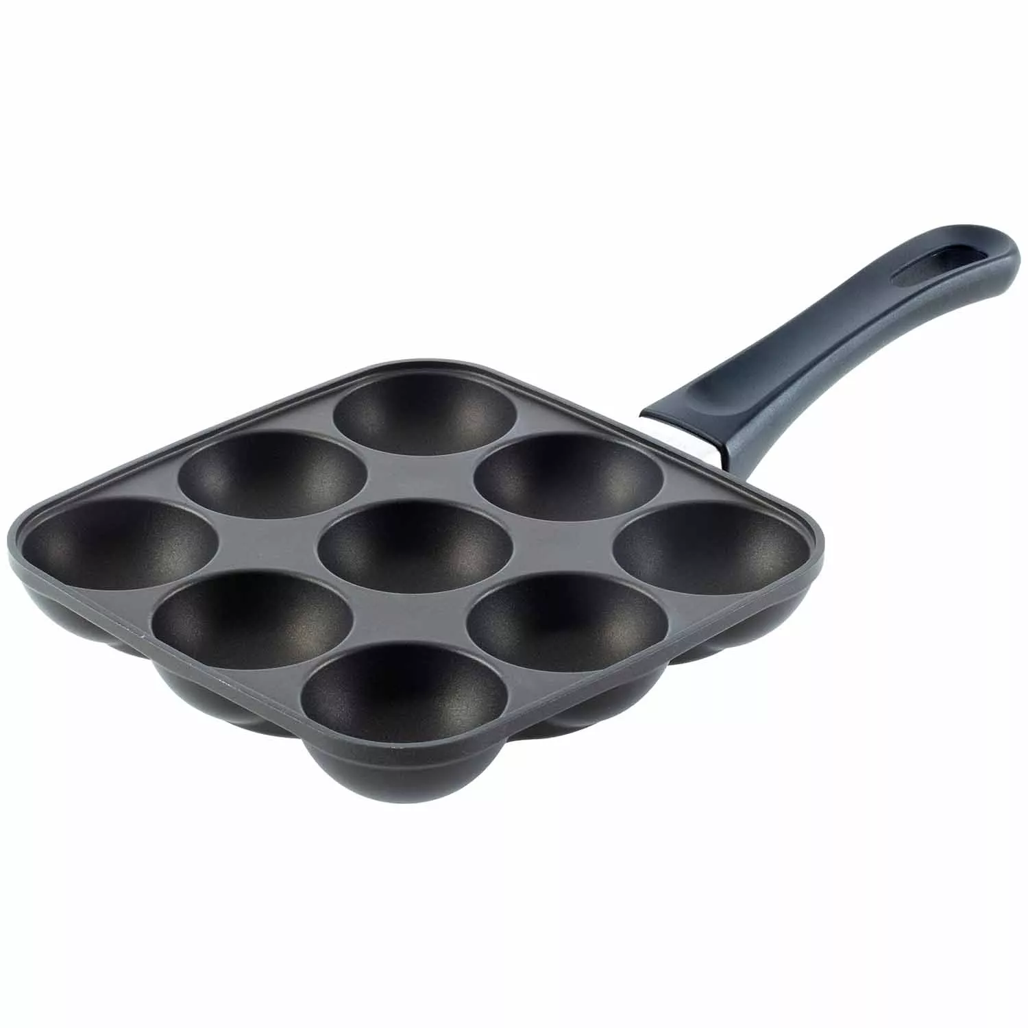 AEBLESKIVER STUFFED PANCAKE PAN, CAST ALUMINUM, NON-STICK