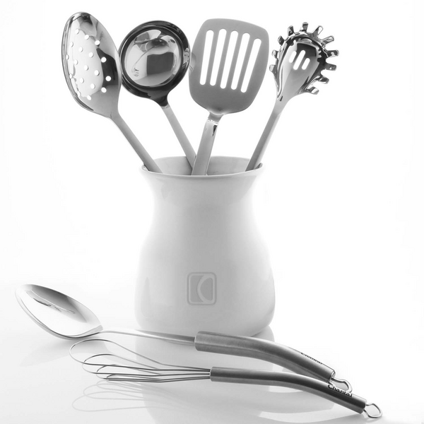 Chantal Stainless Steel Utensil Set with Crock, Set of 7 