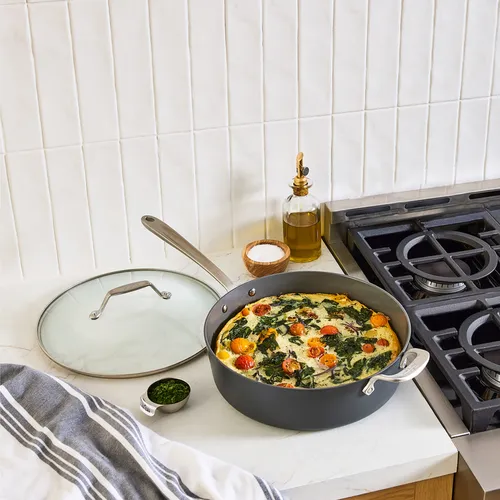 All-Clad HA1 Ceramic Nonstick Sauté Pan with Lid, 6 qt.
