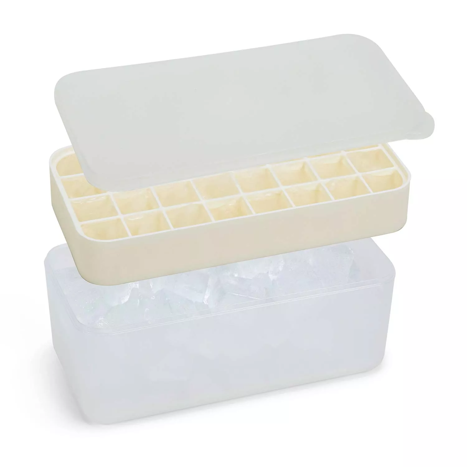 Winco ICCP-6W, 8x5-Inch Ice Cube Tray, 6 Round Compartments, White, BPA Free