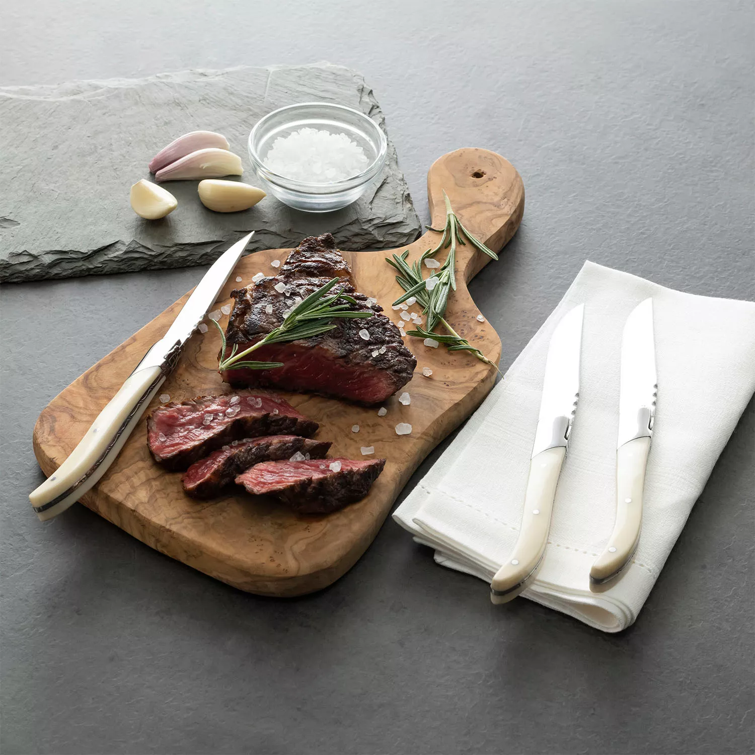 LAGUIOLE set of 4 Steak Knife Set D'or -Gold & Black- Free Shipping