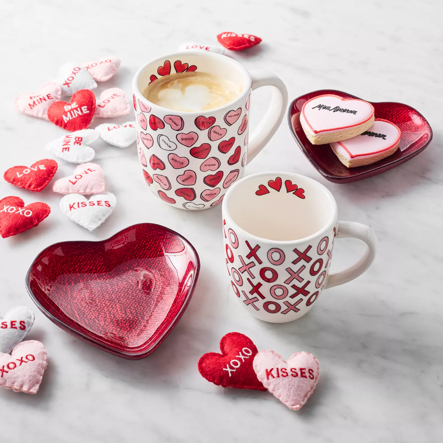 Miss Valentine 18 oz. Ceramic Heart Mug and Saucer - 20518514