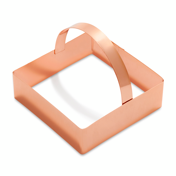 Sur La Table Copper-Plated Square Cookie Cutter with Handle, 3&#34;