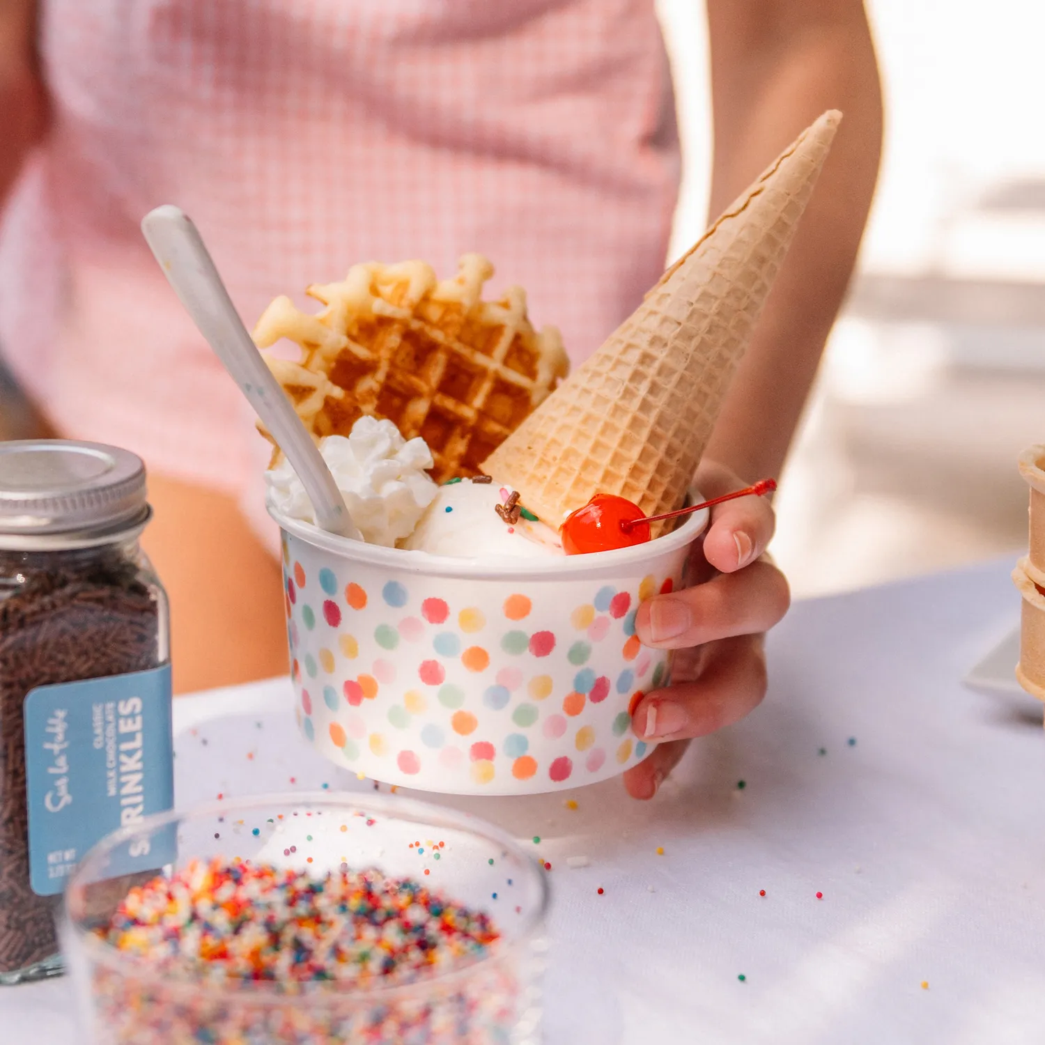 Sur La Table Melamine Ice Cream Bowls, Set of 4