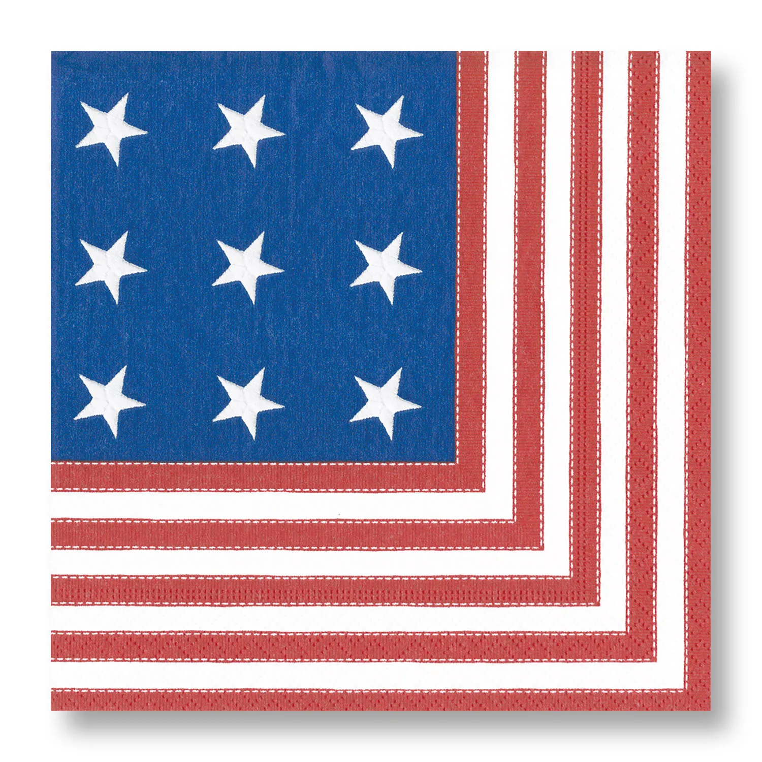 Caspari Star Spangle Cocktail Napkins, Set of 20