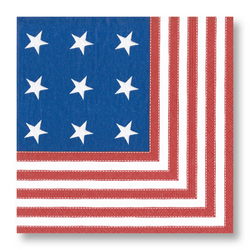 Caspari Star Spangle Cocktail Napkins, Set of 20