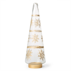 Sur La Table Gold Glass Etched Décor Tree