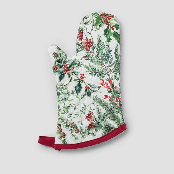 Sur la table Winter Botanical Oven Mitt
