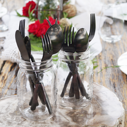 Fortessa Arezzo Black Brushed Flatware Sets
