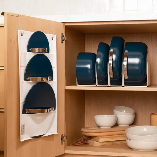 Caraway Ceramic Nonstick 7-Piece Cookware Set with Bonus Storage