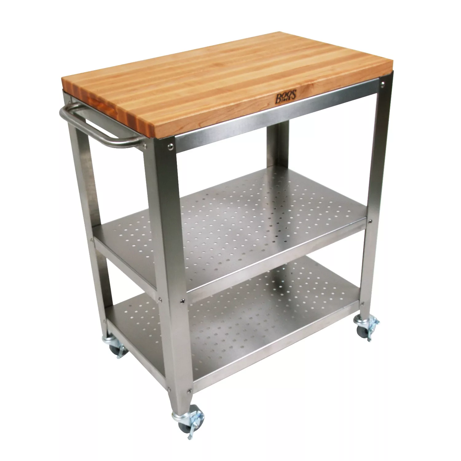 John Boos Maple Edge-Grain 1.5" Thick Butcher Block Table, 30" x 20" x 35"