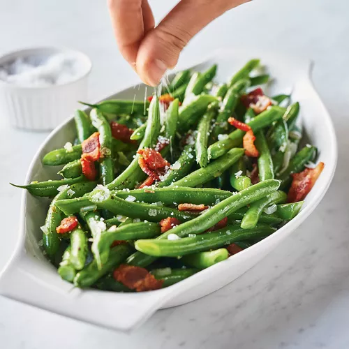 Green Beans with Bacon and Shallots