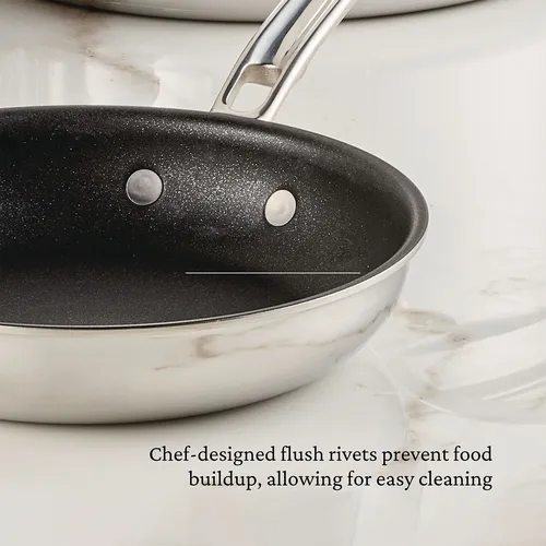 Hestan ProBond Luxe Stainless Steel TITUM™ Nonstick Set of 2 Skillets, 8.5" & 11"