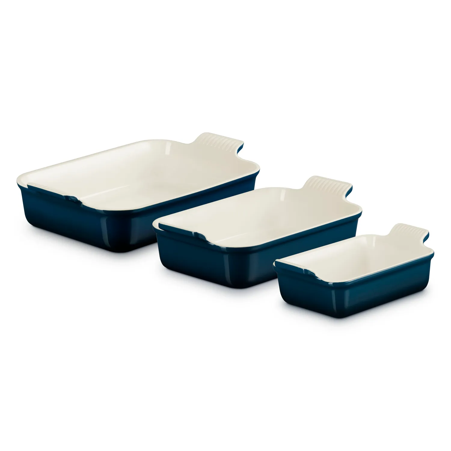 Le Creuset Heritage Stoneware 3-Piece Rectangular Baker Set