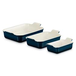 Le Creuset Heritage Stoneware 3-Piece Rectangular Baker Set