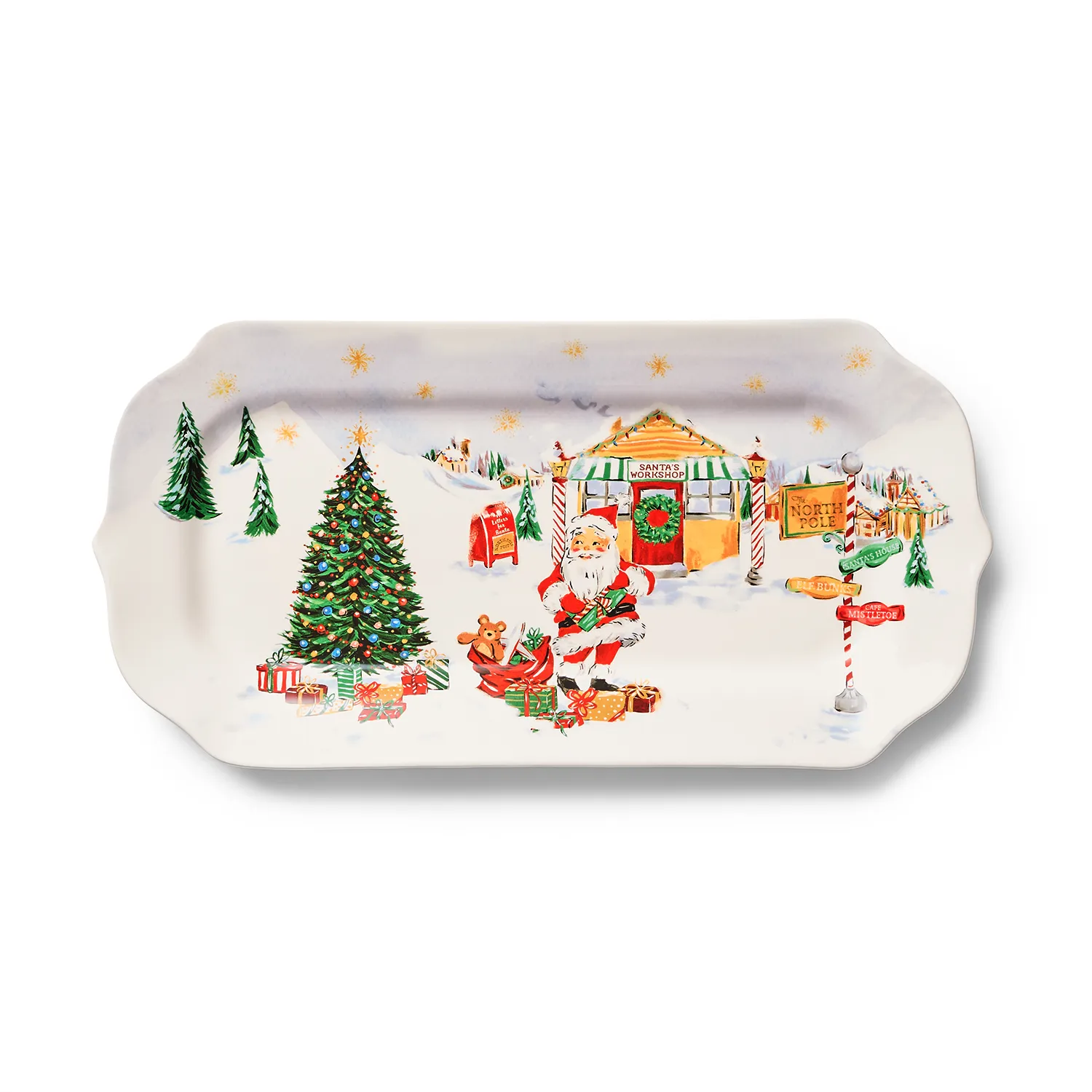 Sur La Table Snowy Village Rectangular Platter