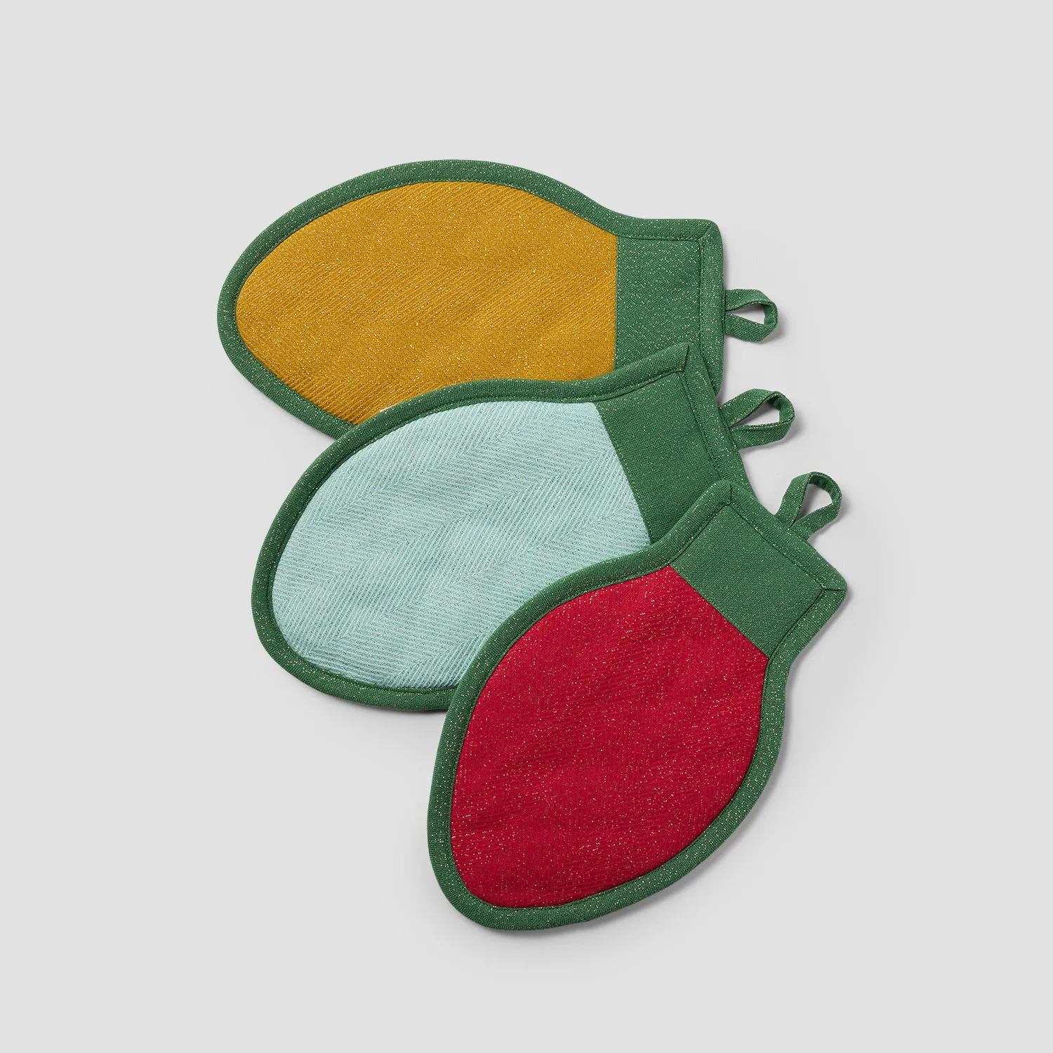 Sur La Table String Lights Potholders, Set of 3