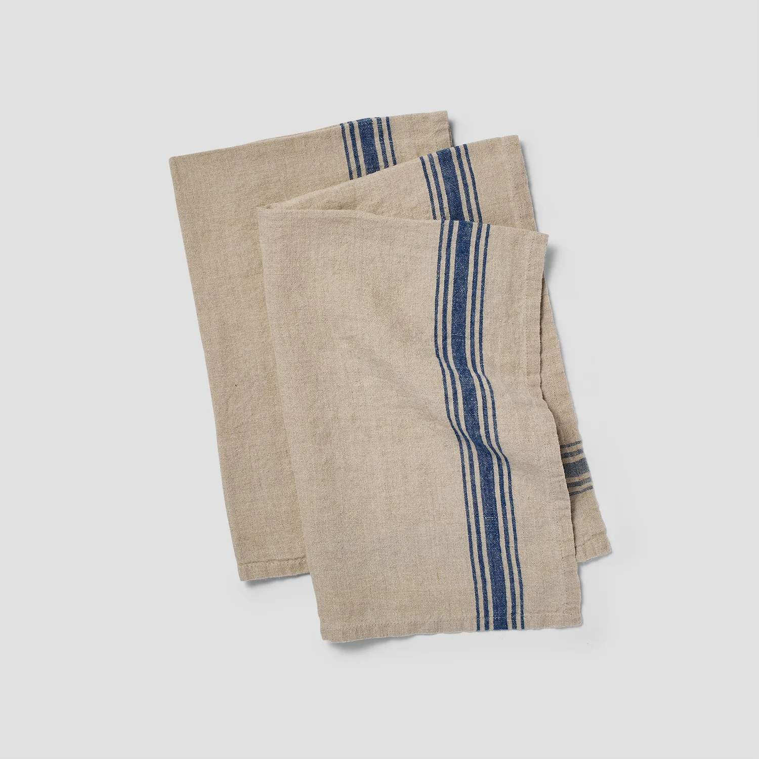 Sur La Table Classic Linen Stripe Towels, Set of 2