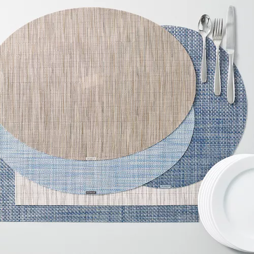 Chilewich Mini Basketweave Oval Placemat, 14&#34; x 19.25&#34;
