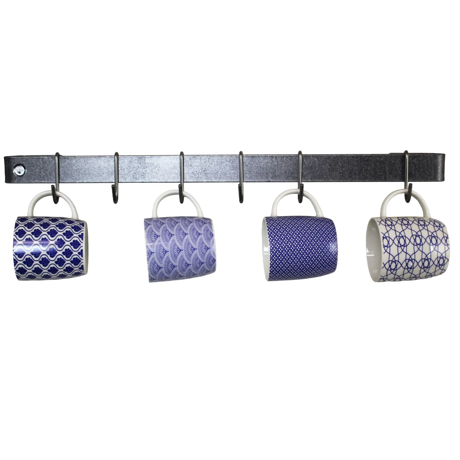 Enclume Classic Hammered Steel Utensil Bar Wall Racks