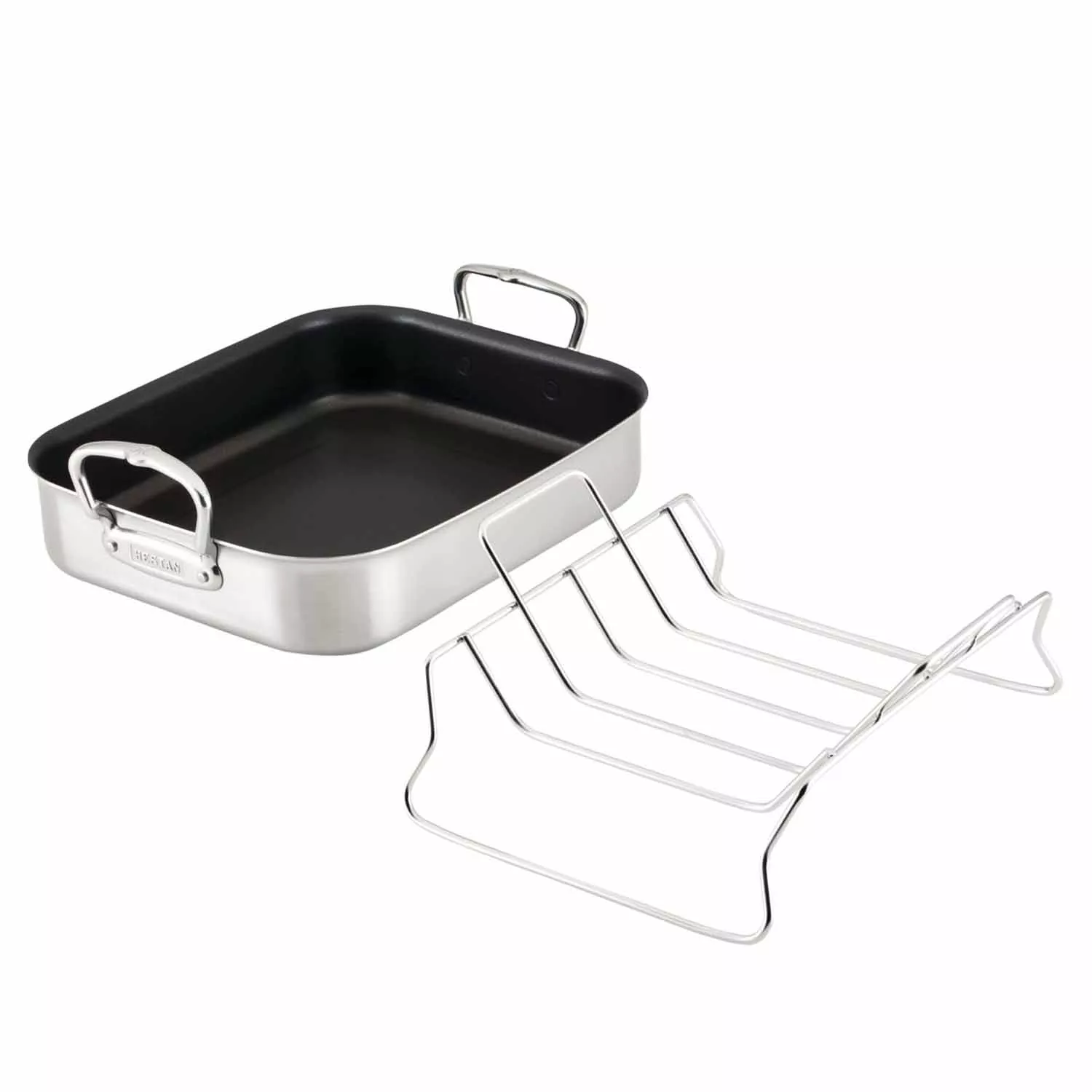 Hestan Provisions Stainless Steel Nonstick Roaster with Rack