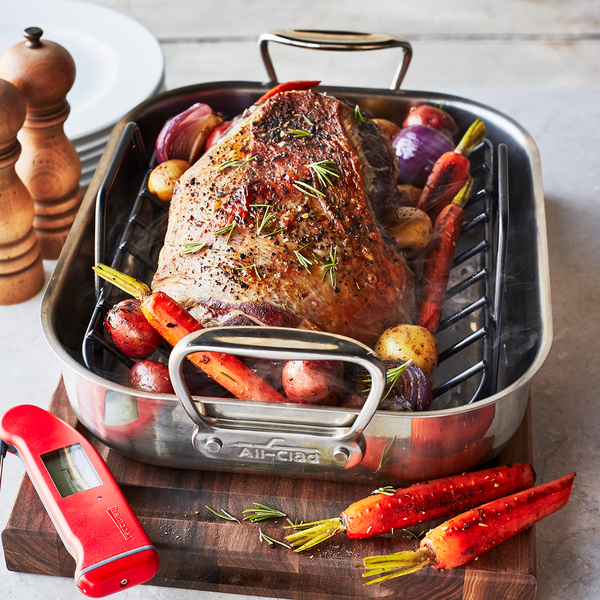All-Clad Stainless Steel Roasting Pan with Nonstick Rack and Bonus Whisk
