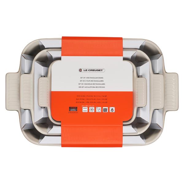 Le Creuset Heritage Stoneware 3-Piece Rectangular Baker Set - thumbnail 4
