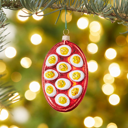 Deviled Egg Glass Ornament