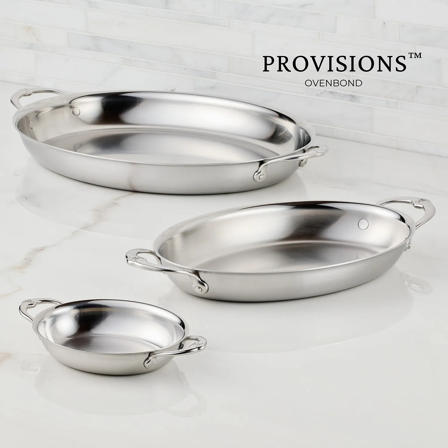 Hestan Provisions Stainless Steel Oval Au Gratin Dish