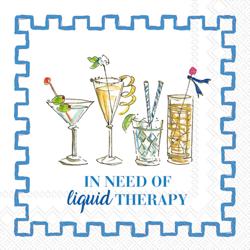 Boston International Liquid Therapy Cocktail Napkins, Set of 20 Adorable Cocktail Napkins