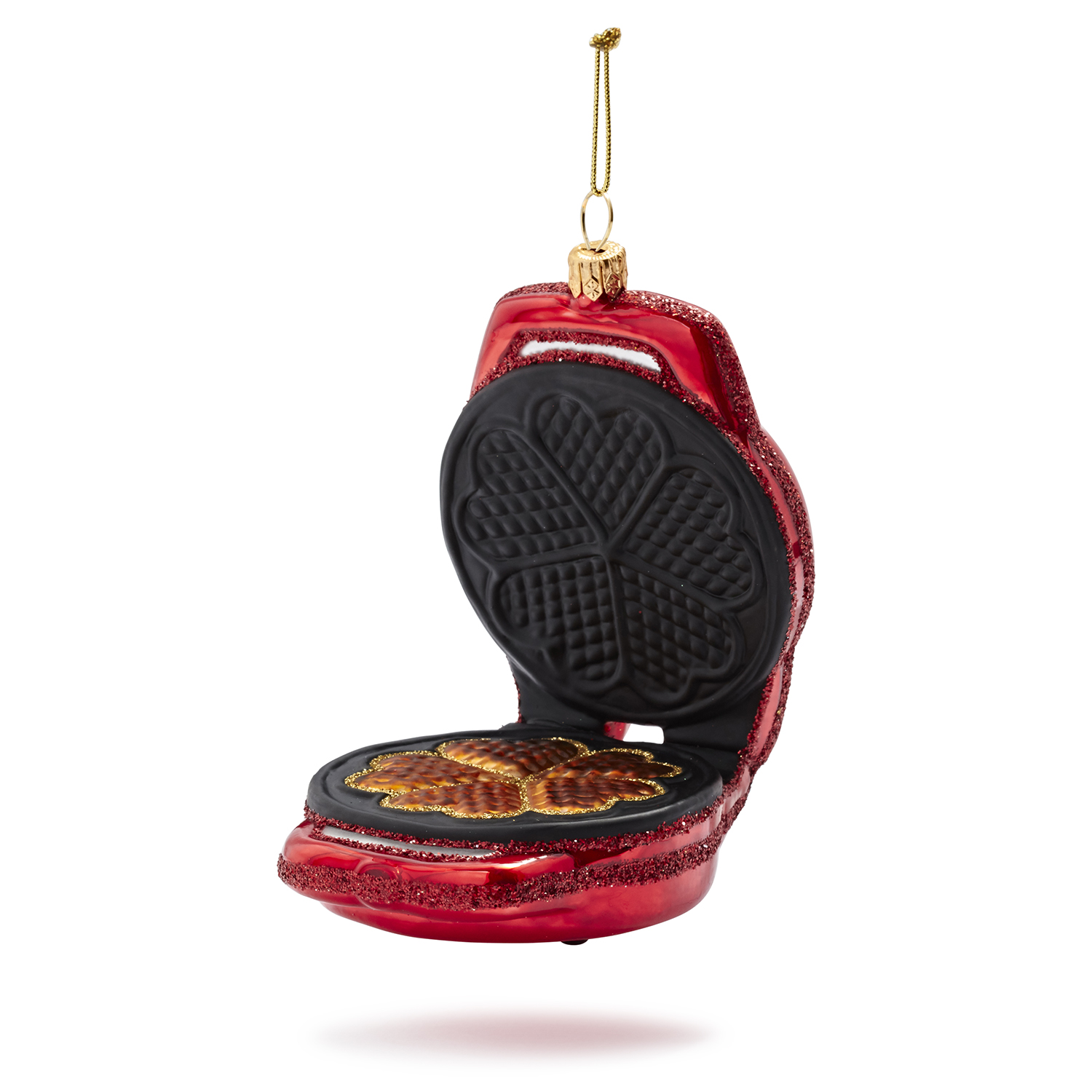 Waffle Maker Glass Ornament