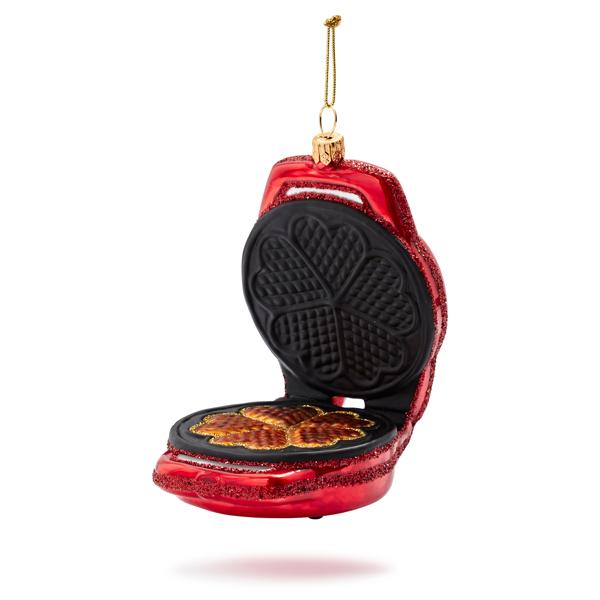 Waffle Maker Glass Ornament