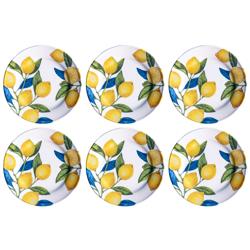 Tar Hong Lemon Orchard Melamine Dinner Plates, Set of 6