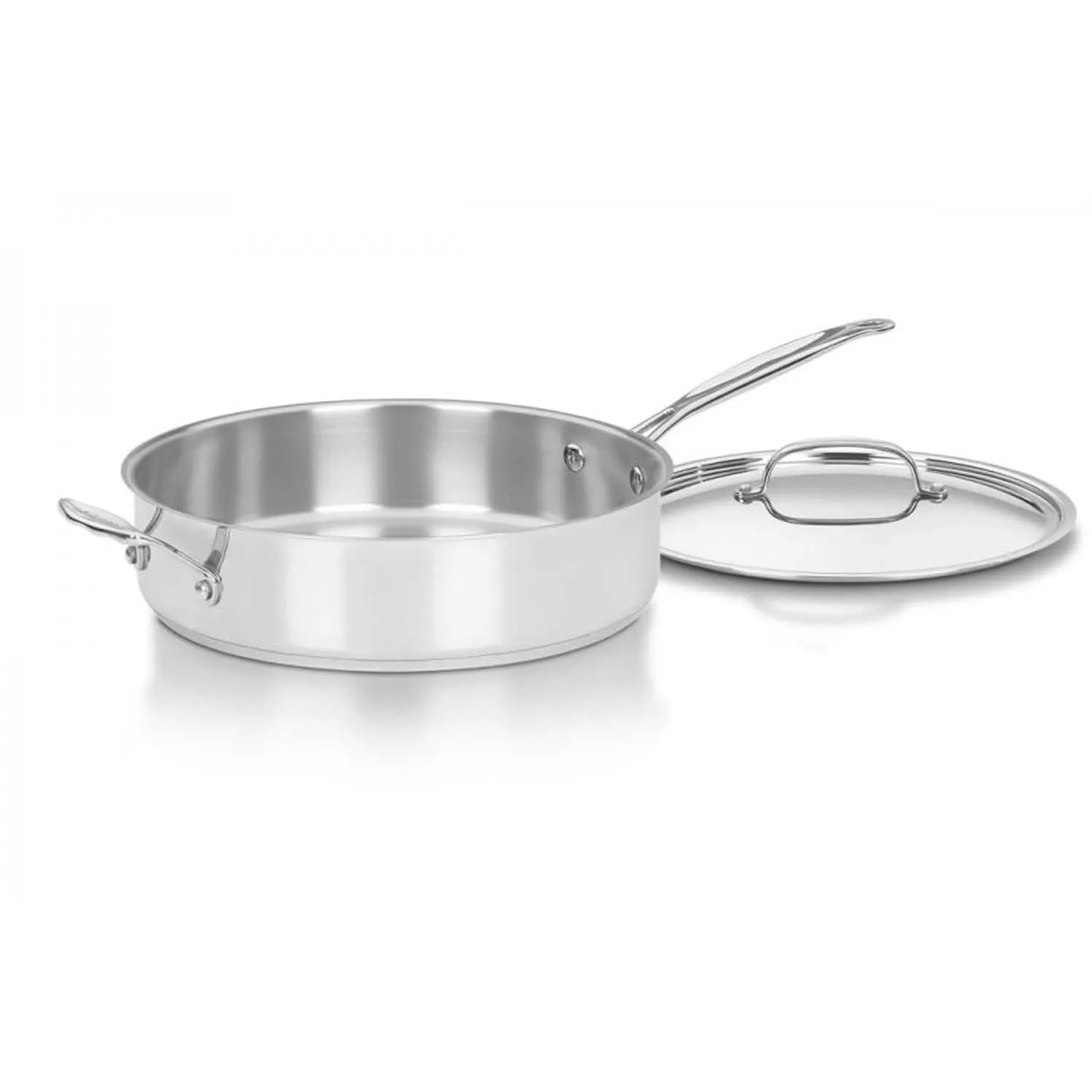 Chef’s Classic Stainless Steel Sauté Pan with Lid, 5.5 Quart