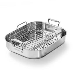All-Clad Stainless Steel Roaster with Stainless Steel Rack, 14"x18"